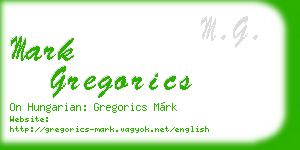 mark gregorics business card